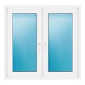 Zweiflügeliges Fenster 118x115 cm Weiß