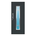 Aluminium Haustür 90,5x219 cm Anthrazitgrau RAL 7016 Prezo Top 01 