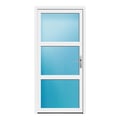Nebeneingangstür 95x200 cm Weiß 3-teilig Glas