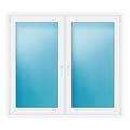Zweiflügeliges Fenster 156x140 cm Weiß