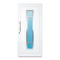 Aluminium Haustür 97,5x205,5 cm Verkehrsweiß RAL 9016 Prezo Top 01 