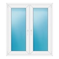 Zweiflügeliges Fenster 118x134 cm Weiß