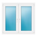 Zweiflügeliges Fenster 118x112 cm Weiß