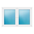 Zweiflügeliges Fenster 160x104 cm Weiß
