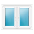 Zweiflügeliges Fenster 108x90 cm Weiß