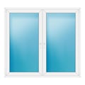 Zweiflügeliges Fenster 184x168 cm Weiß