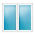 Zweiflügeliges Fenster 180x170 cm Weiß