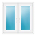 Zweiflügeliges Fenster 100x100,5 cm Weiß