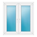 Zweiflügeliges Fenster 106x114 cm Weiß
