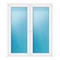 Zweiflügeliges Fenster 146x172 cm Weiß