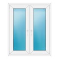 Zweiflügeliges Fenster 100x122 cm Weiß
