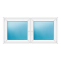 Zweiflügeliges Fenster 162x80 cm Weiß