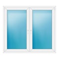 Zweiflügeliges Fenster 164x146 cm Weiß
