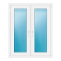Zweiflügeliges Fenster 100,5x125 cm Weiß