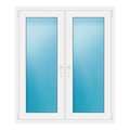 Zweiflügeliges Fenster 117x137 cm Weiß