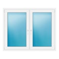 Zweiflügeliges Fenster 150x122 cm Weiß