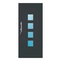 Aluminium Haustür 95x215 cm Anthrazitgrau RAL 7016 Prezo Top 09 