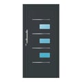 Aluminium Haustür 108x218 cm Anthrazitgrau RAL 7016 Prezo Top 18 