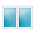 Zweiflügeliges Fenster 177x135 cm Weiß