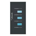 Aluminium Haustür 97x200 cm Anthrazitgrau RAL 7016 Prezo Top 18 
