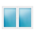 Zweiflügeliges Fenster 190x140 cm Weiß