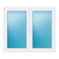Zweiflügeliges Fenster 156x135 cm Weiß