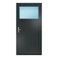 Nebeneingangstür 110x224 cm Anthrazitgrau genarbt 1/3 Glas