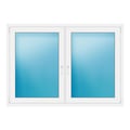 Zweiflügeliges Fenster 170x120 cm Weiß