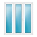 Dreiflügeliges Fenster 156x176 cm Weiß