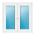 Zweiflügeliges Fenster 101x102 cm Weiß