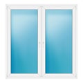 Zweiflügeliges Fenster 172x178 cm Weiß