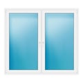 Zweiflügeliges Fenster 190x170 cm Weiß