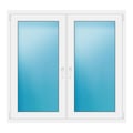 Zweiflügeliges Fenster 138x130 cm Weiß