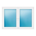 Zweiflügeliges Fenster 170x119 cm Weiß