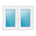 Zweiflügeliges Fenster 102,5x80,9 cm Weiß