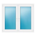 Zweiflügeliges Fenster 135x120 cm Weiß