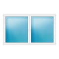 Zweiflügeliges Fenster 250x148 cm Weiß