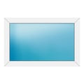 Festverglasung 112x72 cm Weiß