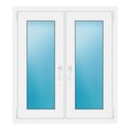 Zweiflügeliges Fenster 94x105 cm Weiß