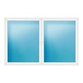 Zweiflügeliges Fenster 278x180 cm Weiß