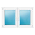 Zweiflügeliges Fenster 140x92 cm Weiß