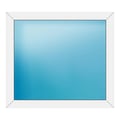 Festverglasung 108x96 cm Weiß