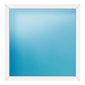 Festverglasung 132x134 cm Weiß