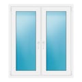 Zweiflügeliges Fenster 114x130 cm Weiß