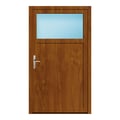 Nebeneingangstür 110x190 cm Golden Oak genarbt 1/3 Glas