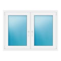 Zweiflügeliges Fenster 135x100 cm Weiß