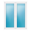 Zweiflügeliges Fenster 146x176 cm Weiß