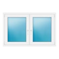 Zweiflügeliges Fenster 144x92 cm Weiß