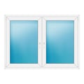 Zweiflügeliges Fenster 166x120 cm Weiß