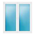 Zweiflügeliges Fenster 166x180 cm Weiß